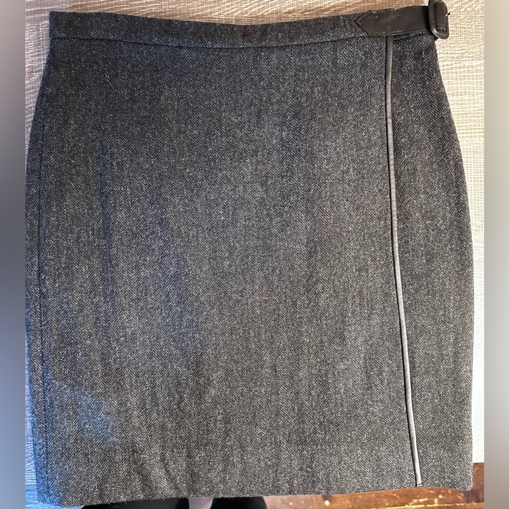 Ralph Lauren Gray Wrap Pencil Skirt for Work